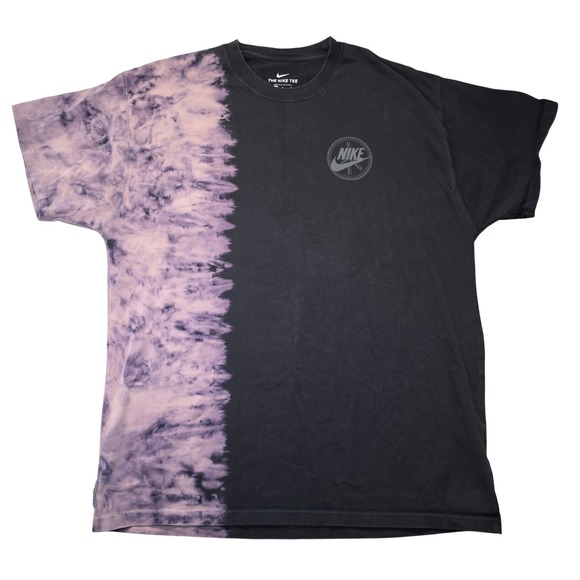 Nike Other - Nike Mens Tie Dye Peace Sign Graphic T-Shirt Black Purple Unity Just Do It Sz L